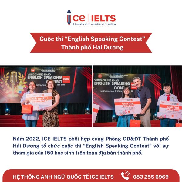 ICE IELTS đồng hành tổ chức cuộc thi “English Speaking Contest” TP. Hải Dương 2022